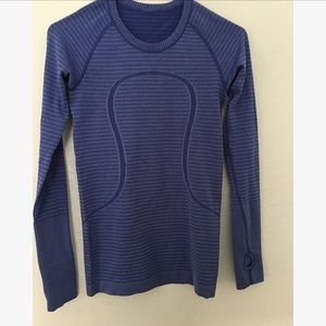 Lululemon swiftly blue longsleeve size 4
